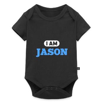Jason Name Spruch für stolze Jasons - Baby Premium Kurzarmbody - Schwarz - Vorne