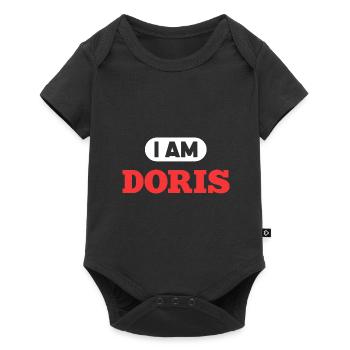 Doris Name Spruch für stolze Doris - Baby Premium Kurzarmbody - Schwarz - Vorne