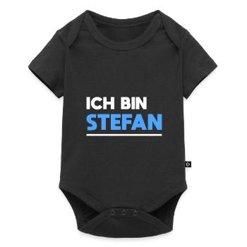 Stefan Name Spruch für stolze Stefans - Baby Premium Kurzarmbody - Schwarz - Vorne