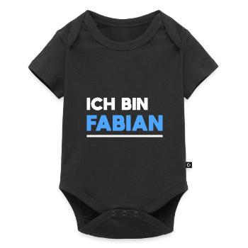 Fabian Name Spruch für stolze Fabians - Baby Premium Kurzarmbody - Schwarz - Vorne