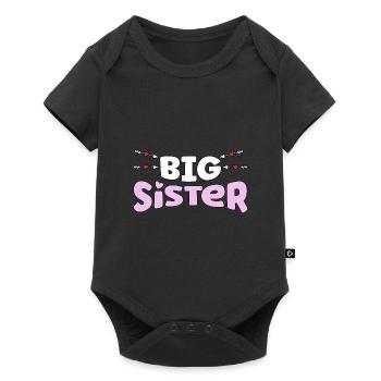 Big Sister - große Schwester - Baby Premium short-sleeve bodysuit - black - Front