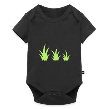 Gras Grasbüschel Vorlage Dekoration Clipart Design - Baby Premium Kurzarmbody - Schwarz - Vorne