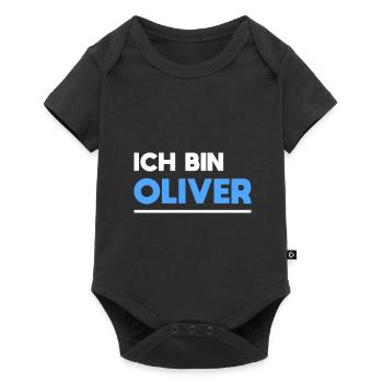 Oliver Name Spruch für stolze Oliver - Baby Premium Kurzarmbody - Schwarz - Vorne