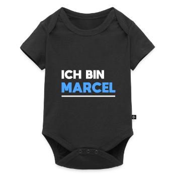 Marcel Name Spruch für stolze Marcels - Baby Premium Kurzarmbody - Schwarz - Vorne