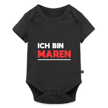 Maren Name Spruch für stolze Marens - Baby Premium Kurzarmbody - Schwarz - Vorne