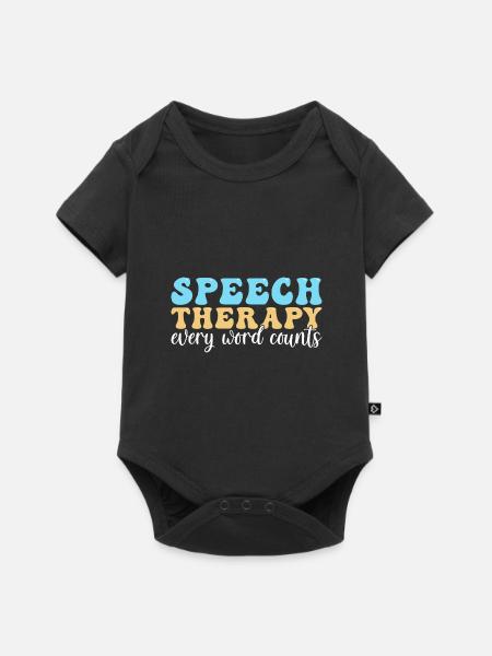 Sprachtherapie Sprachtherapeut - Baby Premium Kurzarmbody - Schwarz