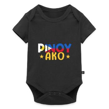 Flaggenfarbe Ako Design für stolze Pinoys - Baby Premium Kurzarmbody - Schwarz - Vorne