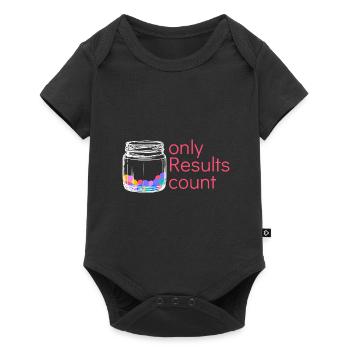 Hard Work Only Results Design für stolze, - Baby Premium Kurzarmbody - Schwarz - Vorne