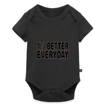 1 % de mieux chaque jour - Body à manches courtes Premium Bébé - noir - Devant