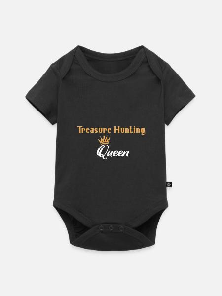 Schatzsucher Schatzsuche Metaldetektor - Baby Premium Kurzarmbody - Schwarz