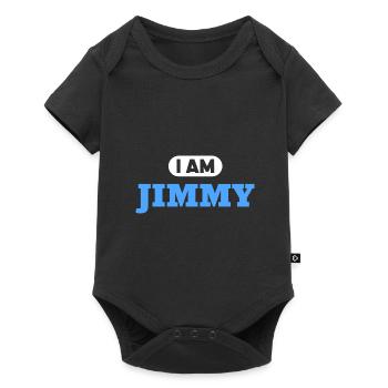 Jimmy Name Saying für stolze Jimmys - Baby Premium Kurzarmbody - Schwarz - Vorne