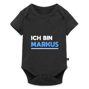 Markus Name Spruch für stolze Markus - Baby Premium Kurzarmbody - Schwarz - Vorne