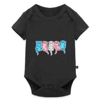 Trans Flag Otter Design for Trans People - Baby Premium short-sleeve bodysuit - black - Front