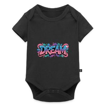 DREAM Graffiti Design voller Farbe und Motivation - Baby Premium Kurzarmbody - Schwarz - Vorne