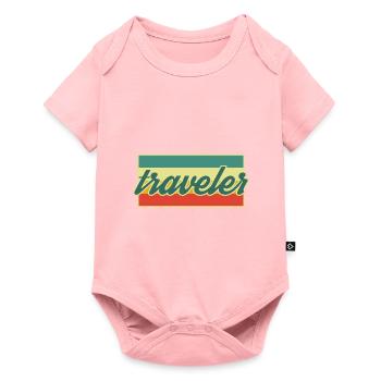 Voyageur - Body à manches courtes Premium Bébé - rose - Devant