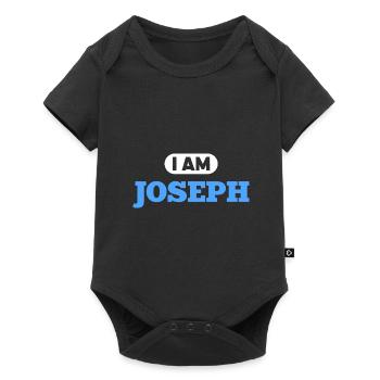 Joseph Name Saying für stolze Josephs - Baby Premium Kurzarmbody - Schwarz - Vorne