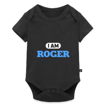 Roger Name Saying für stolze Rogers - Baby Premium Kurzarmbody - Schwarz - Vorne