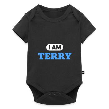 Terry Name Saying für stolze Terrys - Baby Premium Kurzarmbody - Schwarz - Vorne