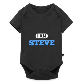Steve Namenszusatz für stolze Steves - Baby Premium Kurzarmbody - Schwarz - Vorne