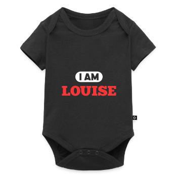 Louise Name Spruch für stolze Louises - Baby Premium Kurzarmbody - Schwarz - Vorne