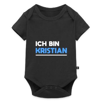 Kristian Name Spruch für stolze Kristians - Baby Premium Kurzarmbody - Schwarz - Vorne