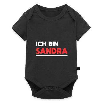 Sandra Name Spruch für stolze Sandras - Baby Premium Kurzarmbody - Schwarz - Vorne