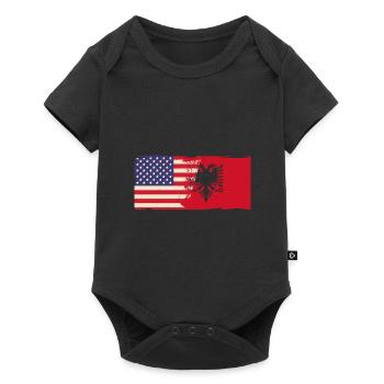 Republic of Albania Albania Shqipëria Tirana Albanians - Baby Premium short-sleeve bodysuit - black - Front