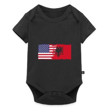 Republic of Albania Albania Shqipëria Tirana Albanians - Baby Premium short-sleeve bodysuit - black - Front
