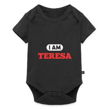 Teresa Name Spruch für stolze Teresas - Baby Premium Kurzarmbody - Schwarz - Vorne