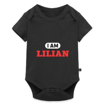 Lilian Name Saying für stolze Lilians - Baby Premium Kurzarmbody - Schwarz - Vorne