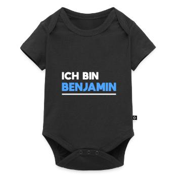 Benjamin Name Spruch für stolze Benjamins - Baby Premium Kurzarmbody - Schwarz - Vorne