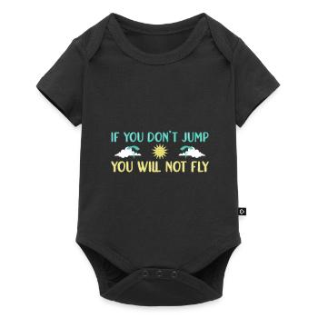 Parachute Skydiving Parachutists - Baby Premium short-sleeve bodysuit - black - Front