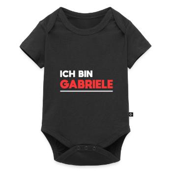 Gabriele Name Spruch für stolze Gabriele - Baby Premium Kurzarmbody - Schwarz - Vorne