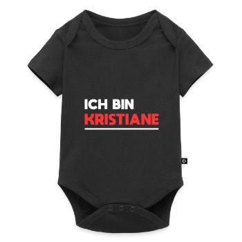 Kristiane Name Spruch für stolze Kristianes - Baby Premium Kurzarmbody - Schwarz - Vorne