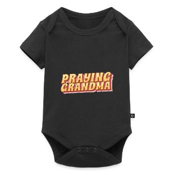 Grand-mère en prière - Betende Oma - Body à manches courtes Premium Bébé - noir - Devant