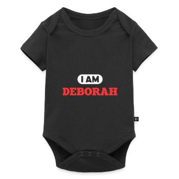 Deborah Name Spruch für stolze Deborahs - Baby Premium Kurzarmbody - Schwarz - Vorne