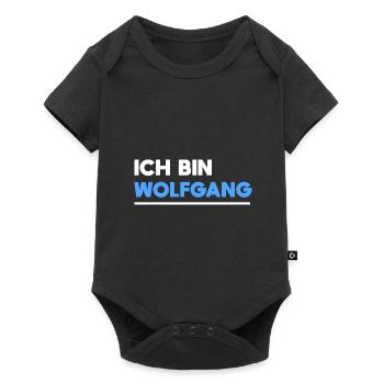 Wolfgang Name Spruch für stolze Wolfgangs - Baby Premium Kurzarmbody - Schwarz - Vorne