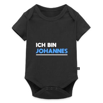 Johannes Name Spruch für stolze Johannes - Baby Premium Kurzarmbody - Schwarz - Vorne