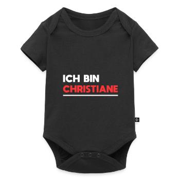 Christiane Name Spruch für stolze Christianes - Baby Premium Kurzarmbody - Schwarz - Vorne