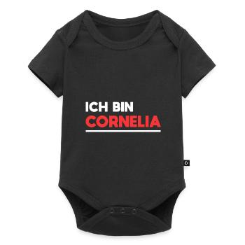 Cornelia Name Spruch für stolze Cornelias - Baby Premium Kurzarmbody - Schwarz - Vorne