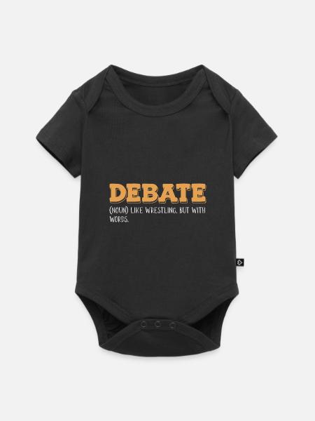 Debattieren Debatte Argumentieren - Baby Premium Kurzarmbody - Schwarz