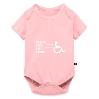 Accès en fauteuil roulant - Body à manches courtes Premium Bébé - rose - Devant
