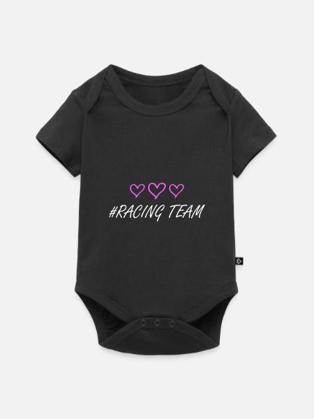 Racing Team herzchen - Baby Premium Kurzarmbody - Schwarz
