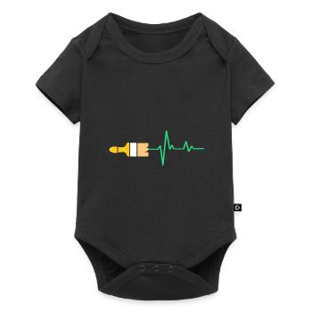 Herzschlag Pinsel Design für Maler und Lackierer - Baby Premium Kurzarmbody - Schwarz - Vorne