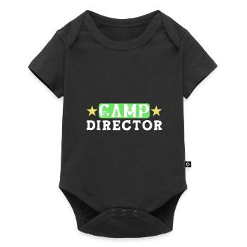 Zeltlager Leiter Sommercamp - Baby Premium Kurzarmbody - Schwarz - Vorne