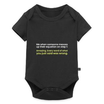 Math gift nerd teacher math teacher math - Baby Premium short-sleeve bodysuit - black - Front