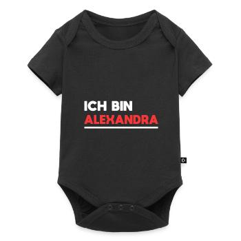Alexandra Name Spruch für stolze Alexandras - Baby Premium Kurzarmbody - Schwarz - Vorne