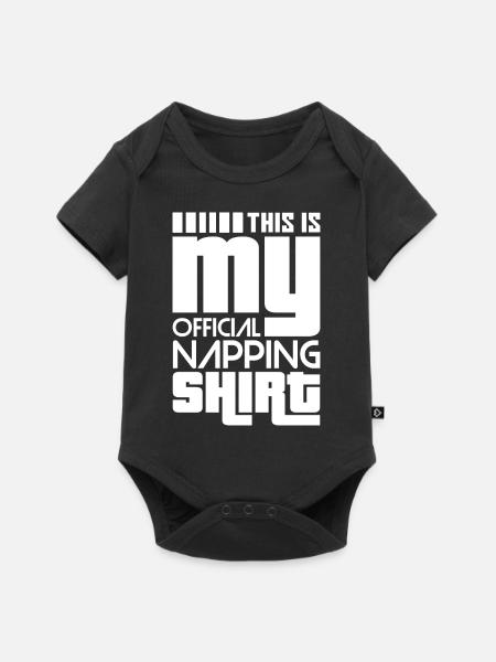 This Is My Official Napping Shirt - Baby Premium Kurzarmbody - Schwarz
