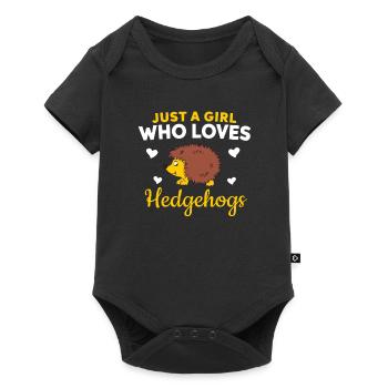 Hedgehog design for Women & Girls - Baby Premium short-sleeve bodysuit - black - Front