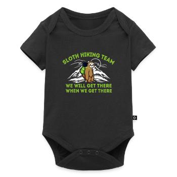 Sloth Hiking Team design for Men & Women - Baby Premium short-sleeve bodysuit - black - Front